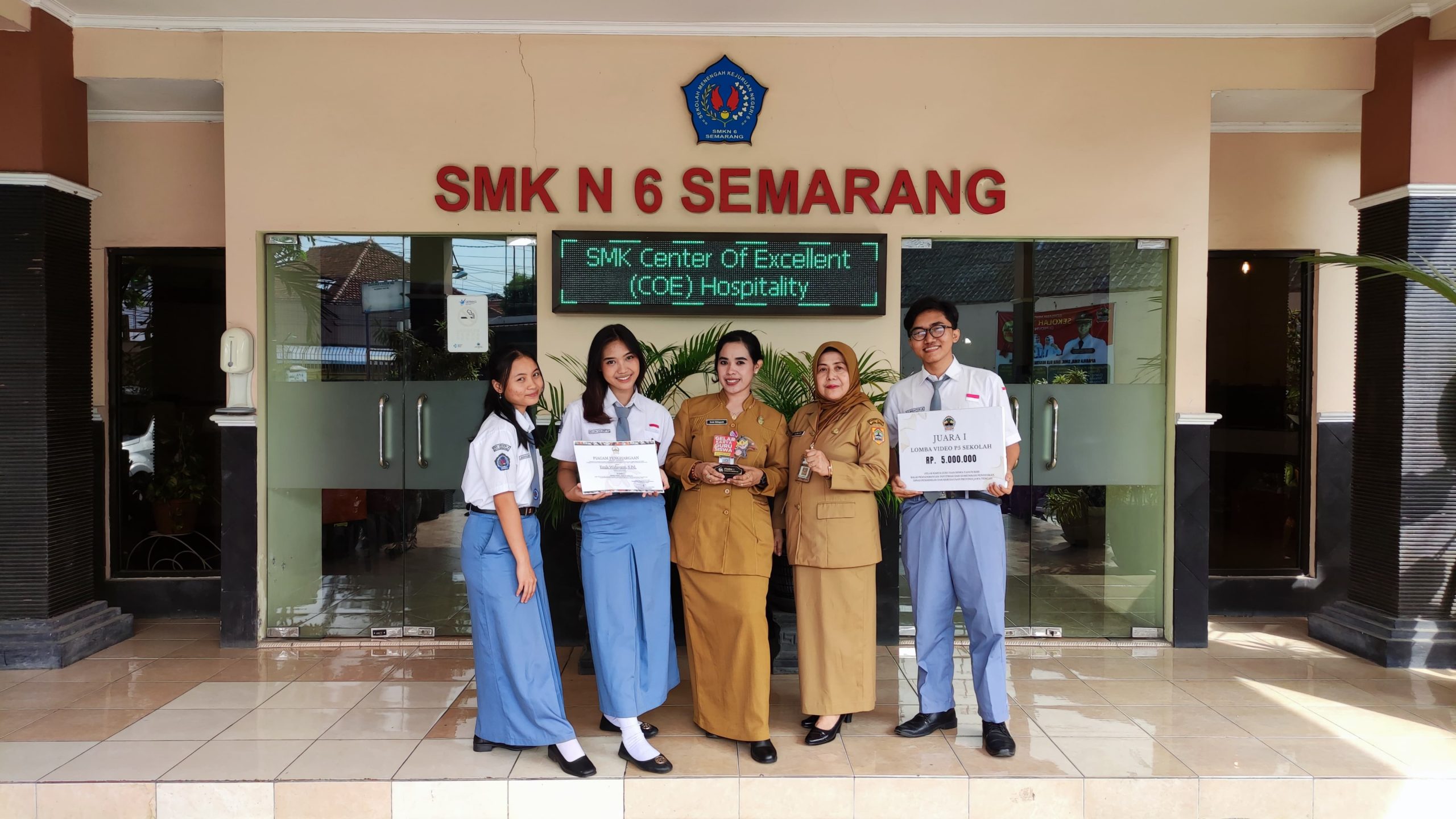 SMKN 6 Semarang Raih Juara 1 Kategori Video P5 Sekolah Tingkat Provinsi JawaTengah Dalam Gelar Karya Guru & Siswa Tahun 2023
