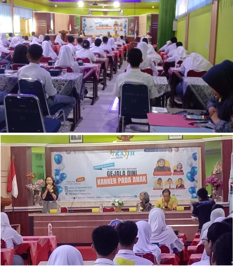 SMKN 4 Semarang adakan Sosialisasi Edukasi Gejala Dini Kanker pada anak dalam rangka HUT YKAKI ke 17 Tahun bekerjasama dengan RSUP Dr.Kariadi