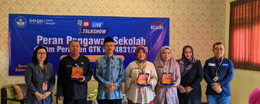 SMKN 3 Semarang Tuan Rumah Talkshow BBGP Jawa Tengah : Peran Pengawas Sekolah dalam Perdirjen GTK No. 4831/2023
