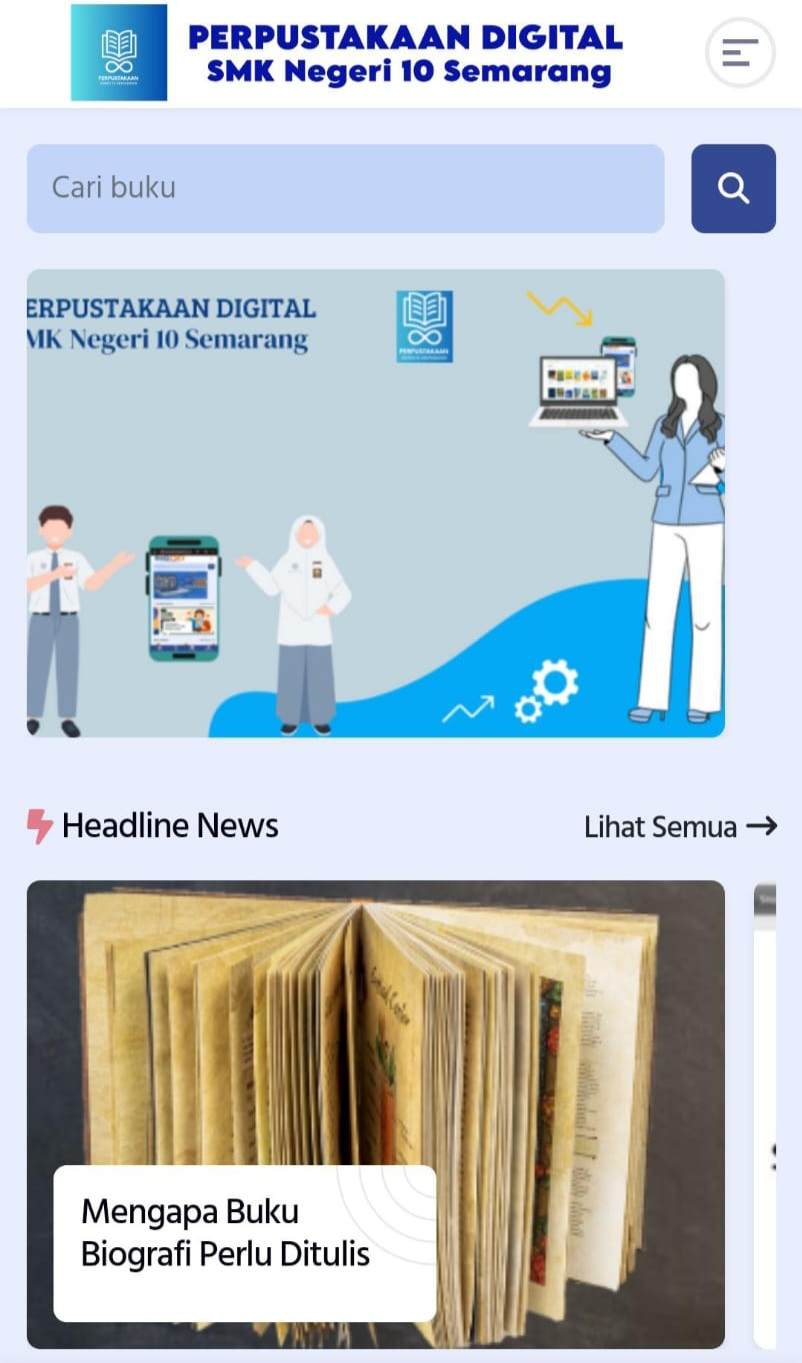 Perpustakaan SMKN 10 Semarang Menerima Hibah Digital Library dan E-book dari PT. Digido Perpustakaan SMKN 10 Semarang Menerima Hibah Digital Library dan E-book dari PT. Digido