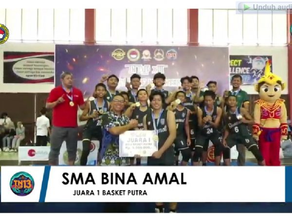 Tim Basket Putra SMA IT Bina Amal Semarang Sabet Piala Juara Satu  Taruna Nusantara Cup