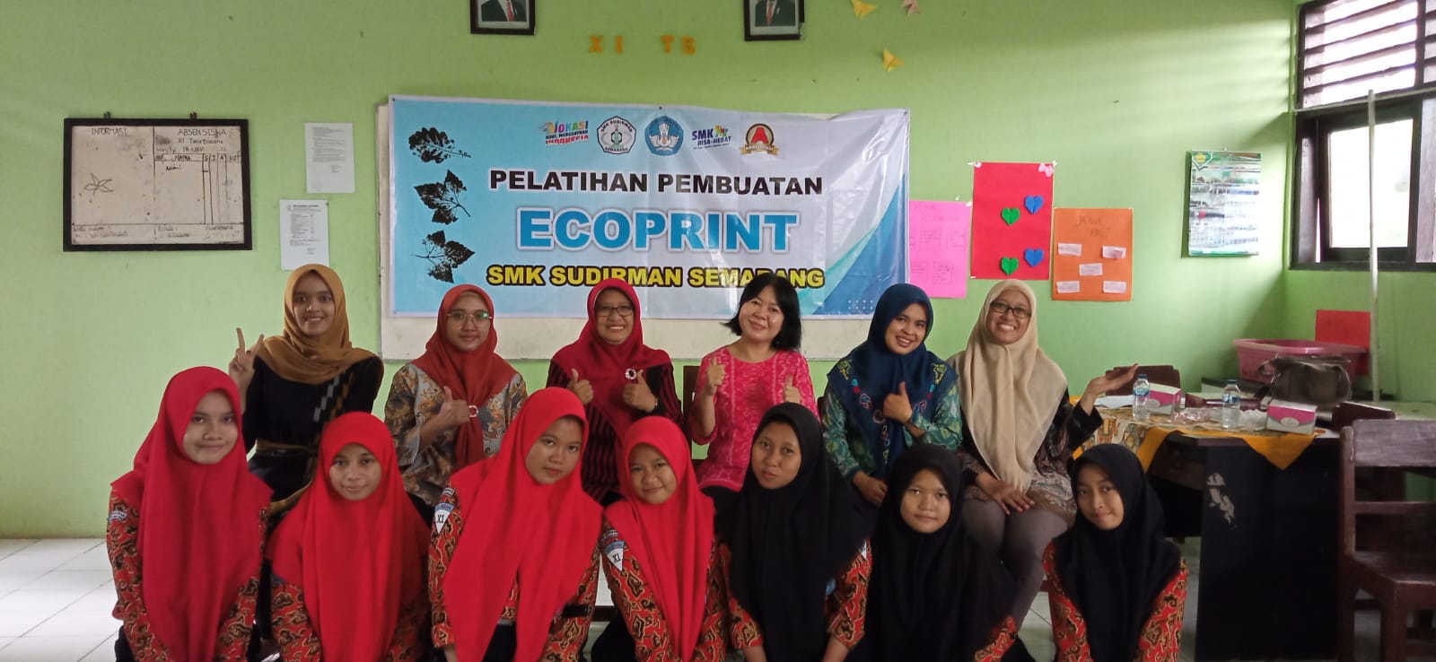 Pelatihan Batik Eco Print Jurusan Tata Busana SMK Sudirman Semarang