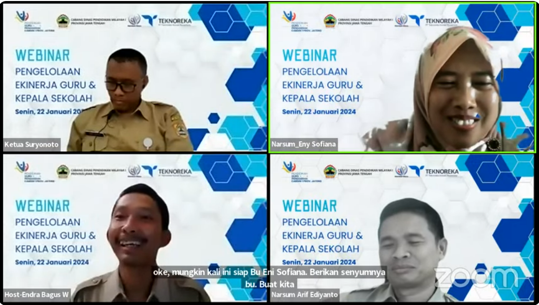 Guru SMKN 10 Semarang Ikuti Webinar Pengelolaan Kinerja Guru dan Kepala Sekolah Cabdin I