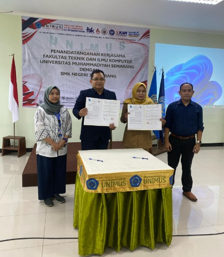 Penandatanganan Naskah Kerja Sama (PKS) Prodi Arsitektur Unimus dengan SMK N 3 Semarang