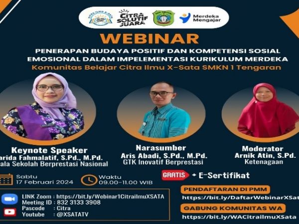 Webinar Perdana bersama Citra Ilmu X-Sata