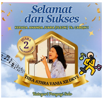 Siswa SMKN 4 Semarang berhasil raih juara 2  Kategori Penyanyi Solo dalam ajang FLS2N