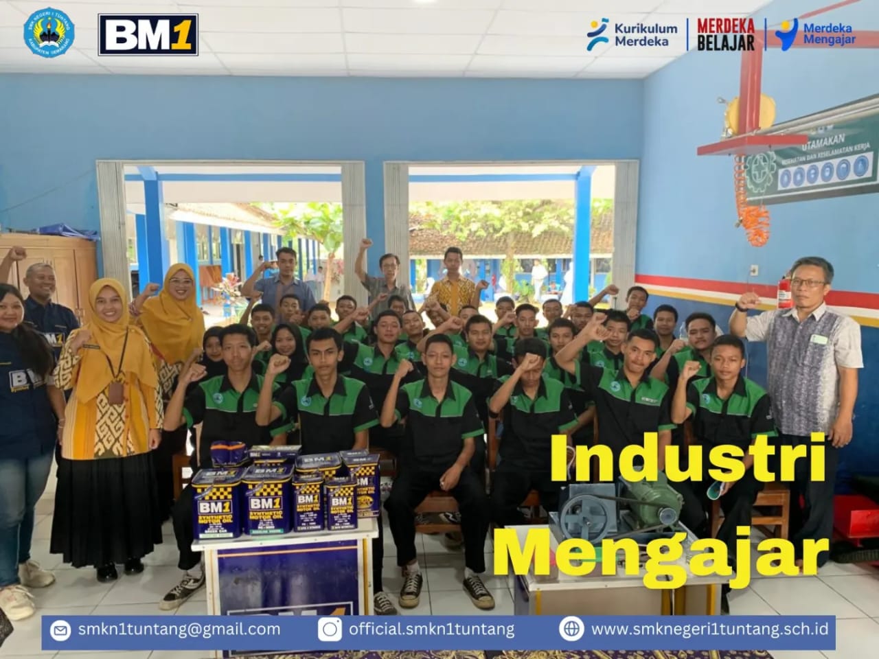 Guru Tamu dari PT. Bahtera Mulia Abadi Diskusi Pembelajaran Pelumasan Mesin Motor di SMKN 1 Tuntang