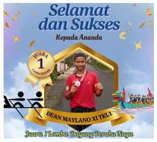 Siswa SMKN 4 Semarang Juara 1 Lomba  Dayung Perahu Naga