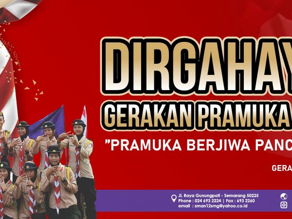 Rangkaian Peringatan Ulang Tahun Pramuka ke-63 SMAN 12 Semarang