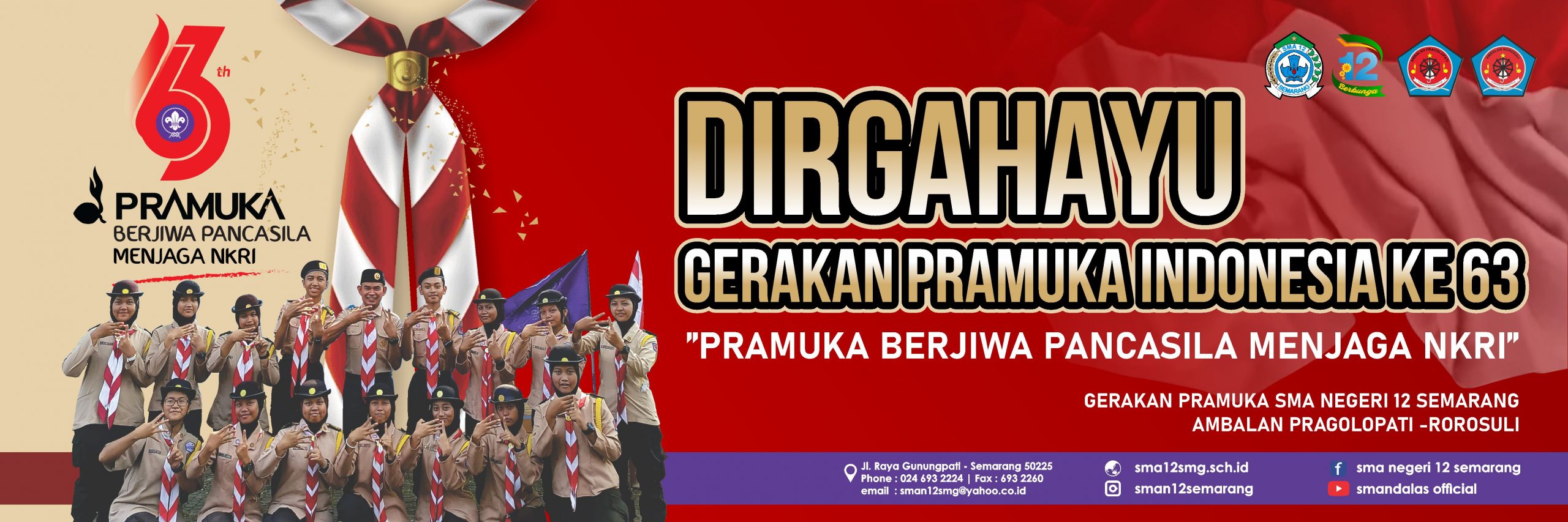 Rangkaian Peringatan Ulang Tahun Pramuka ke-63 SMAN 12 Semarang