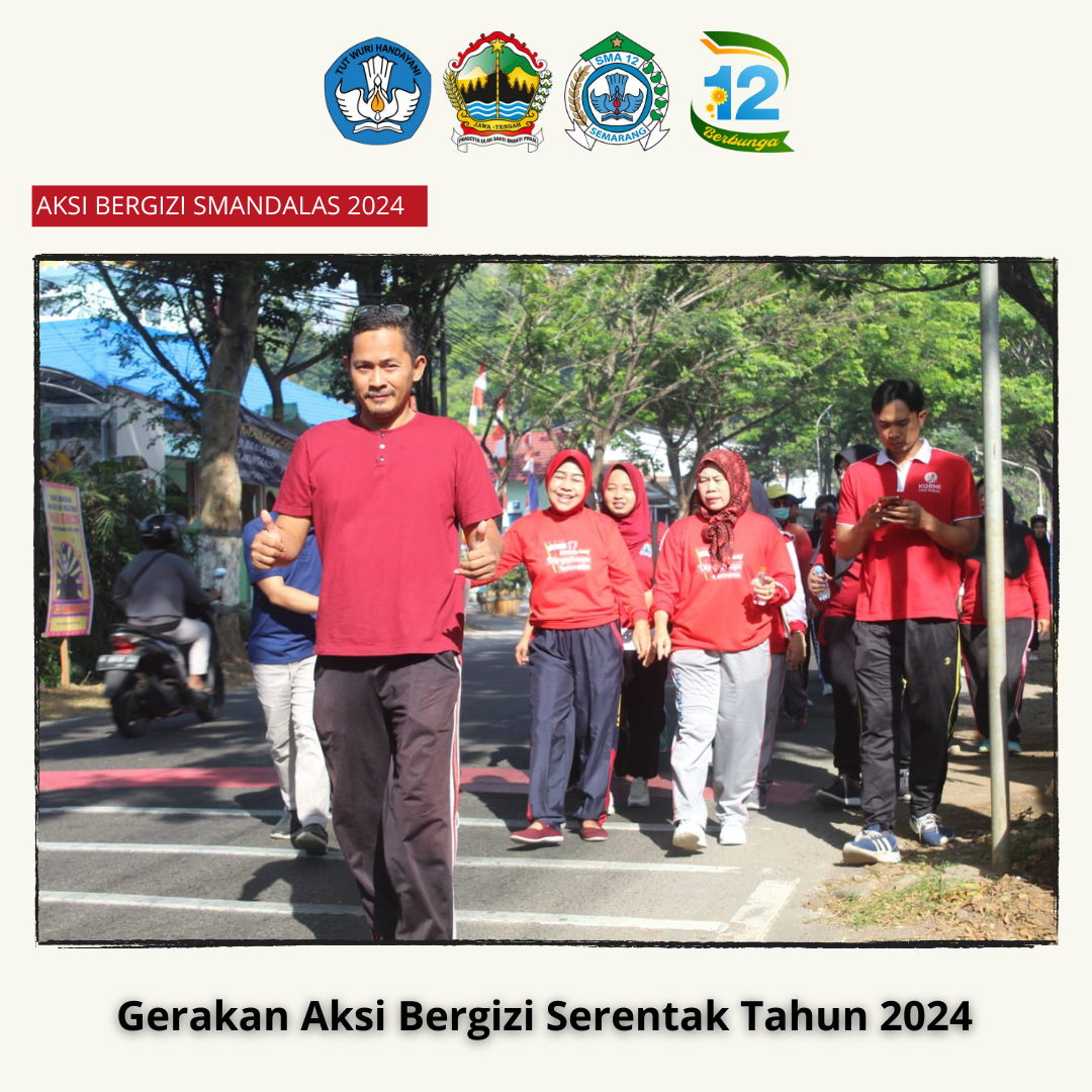 Ribuan Peserta Ikuti Gerakan Aksi Bergizi Serentak di SMAN 12 Semarang