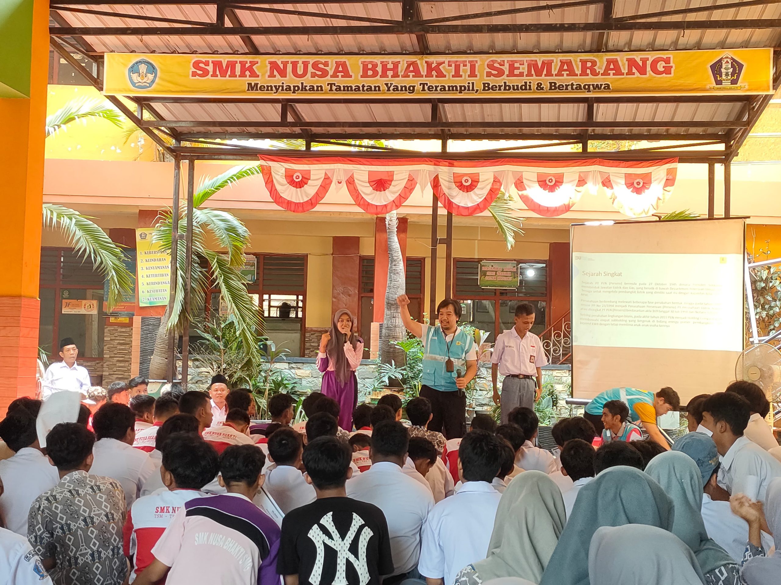 Sosialisasi Keselamatan Ketenagalistrikan  dan PLN Mobile  PT PLN ULP Semarang Barat   Di SMK Nusa Bhakti Semarang