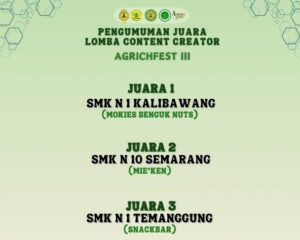 Tim VHS10 SMKN 10 Semarang Raih Juara di Agrichfest III dengan Inovasi Mie Kentang