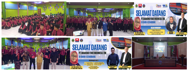 SMKN 4 SEMARANG ADAKAN WORKSHOP ENTERPRENEUR, DIGITAL MARKETING DAN PUBLIC SPEAKING  BERSAMA PT DIAMOND FOOD INDONESIA,TBk.