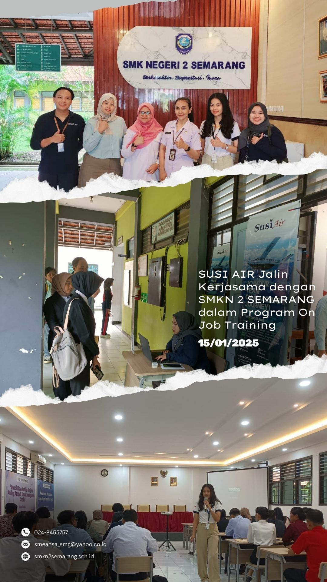 Susi Air Jalin Kerja Sama Dengan SMKN 2 Semarang Dalam Program On Job Training