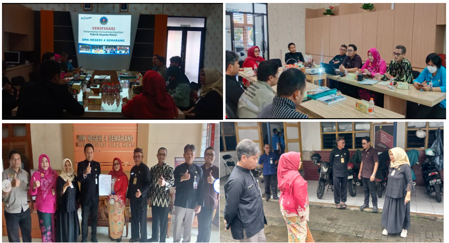 SMKN 4 SEMARANG LAKSANAKAN VERIFIKASI IZIN PENAMBAHAN KONSENTRASI KEAHLIAN TEKNIK SEPEDA MOTOR SMKN 4 SEMARANG LAKSANAKAN VERIFIKASI IZIN PENAMBAHAN KONSENTRASI KEAHLIAN TEKNIK SEPEDA MOTOR